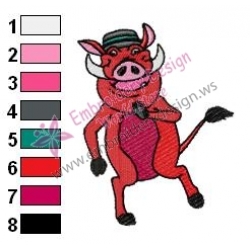 Timon Pumbaa Embroidery Design